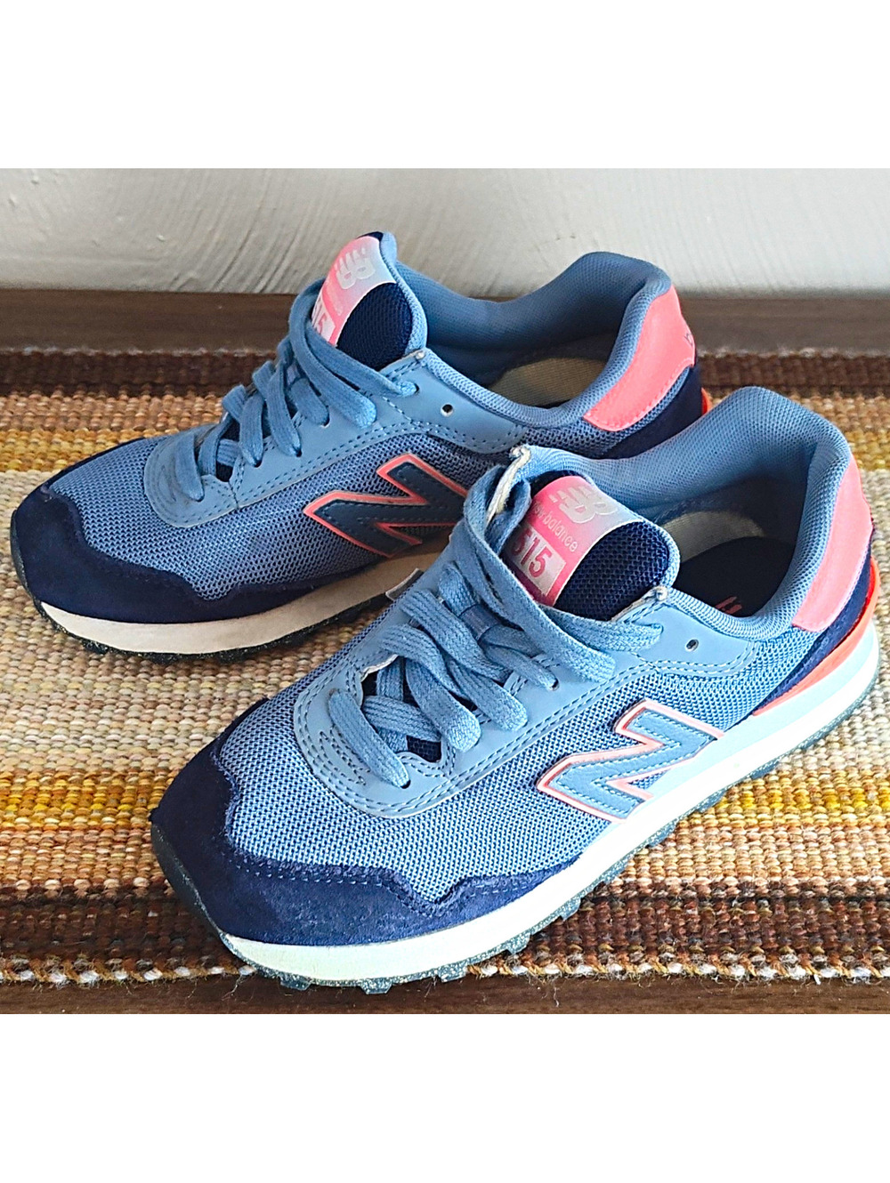 New Balance 515 Unisex Kids US 6.5 M Blue/Pink Low Top Mesh Lace Sneaker